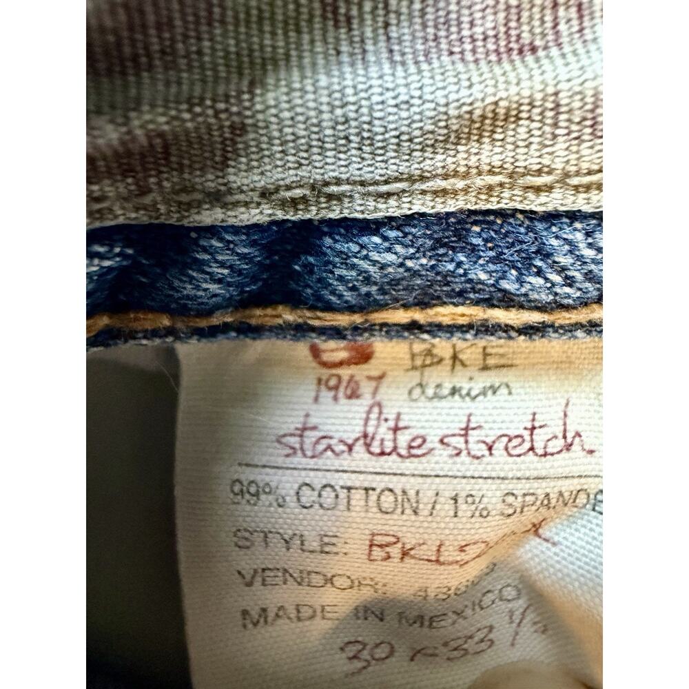 BKE Starlite Stretch Distressed Flare Jeans Sz 30x33.5 Y2K Grunge Paint Splatter - Picture 4 of 14